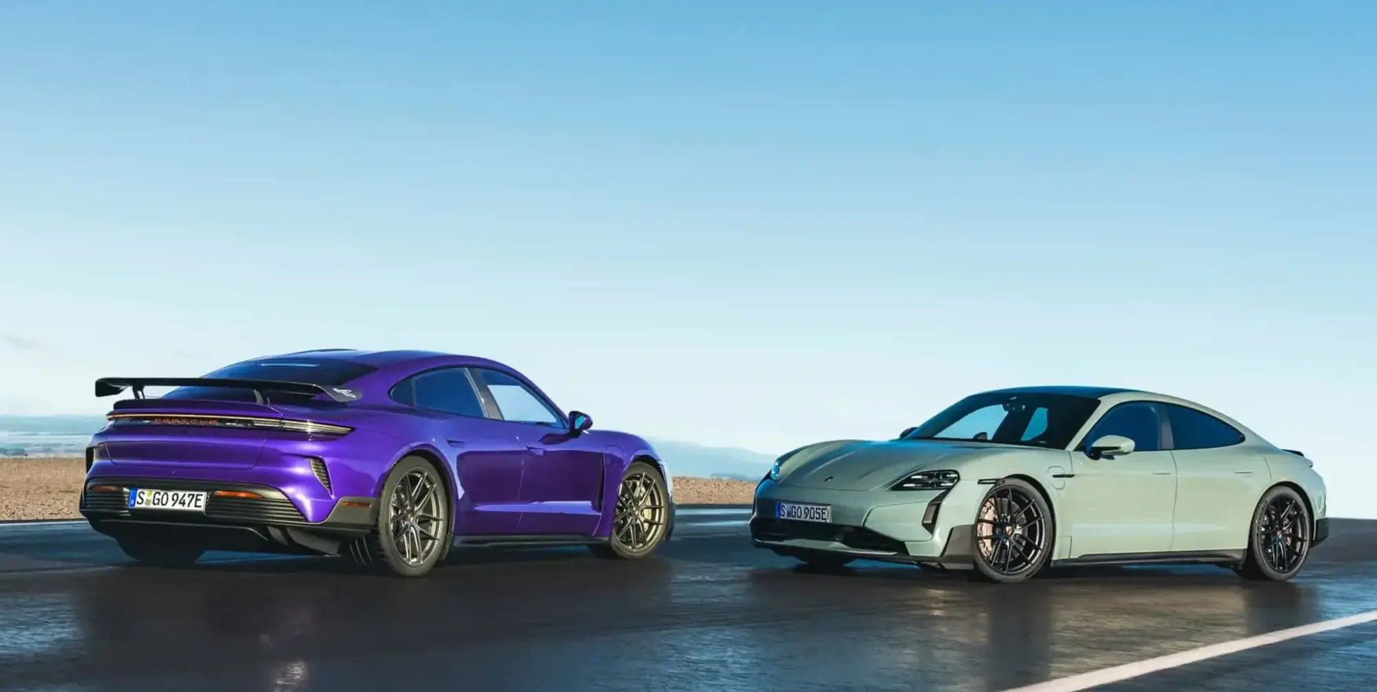 بورشه تعلن سيارتها الكهربائية Taycan Turbo GT
